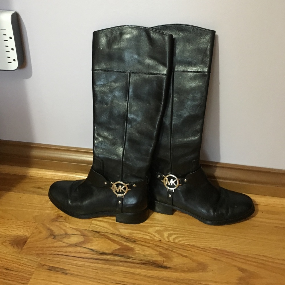COPY - Michael Kors black leather boots.